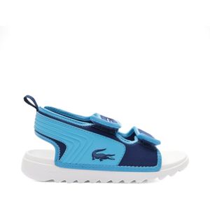 Lacosteunisex voor kinderen. 47CUC0004_221 Surkids sandalen blauw (32), Plat, Klittenband, Casual, Strandkleding, kinderkleding