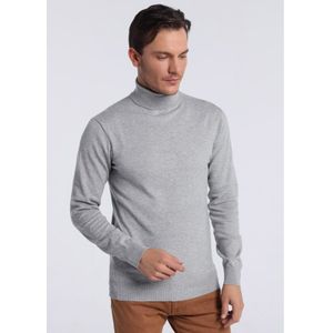 Lois Jeansvoor mannen. 171513125 Basis grijze trui (L), Casual, Grijs, Katoen, Lange mouwen