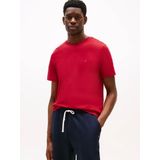 Tommy Hilfiger - Ess Seasonal Reg Fit Solid Tee - T-shirt - Rood - Korte Mouwen