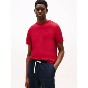 Tommy Hilfiger - Ess Seasonal Reg Fit Solid Tee - T-shirt - Rood - Korte Mouwen