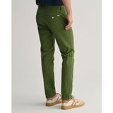 GANT - Chino Broek - Groen - Katoenmix - Slanke Pasvorm