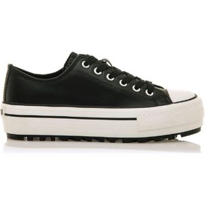 Mustangvoor vrouwen. 60423 Bigger-T Sneakers Zwart (40), 3 tot 5 cm, Veters, Casual