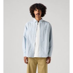 Levi'svoor mannen. A7210-0023 Authentiek blauw button down overhemd (XL), Casual, Katoen, Lange mouwen