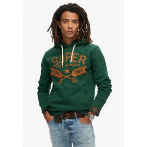 Superdryvoor mannen. M2013699A Lo-Fi Outdoor Grafisch Sweatshirt groen (S), Casual, Biologisch katoen, Duurzaam