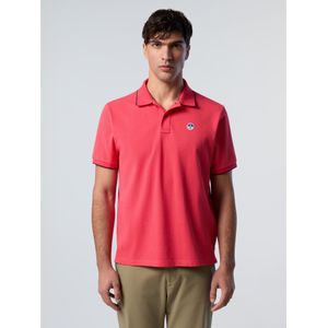 North Sails - 692452 - Poloshirt - Rood Kraaglogo - Korte Mouwen - Biologisch Katoen - Duurzaam