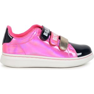 Billieblushvoor meisjes. U20577 Roze leren sportschoenen (33), Plat, Klittenband, Casual, kinderkleding