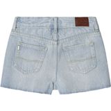 Pepe Jeans A-line Jr Hoge Taille Denim Shorts Blauw 10 Years Meisjes