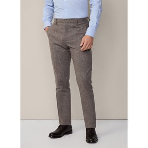 Hackett Londonvoor mannen. HM212660 Cash Sloane bruine broek (34/32), Casual, Wol