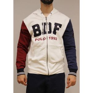 Bendorffvoor mannen. 97762724 Sweater Tricolour wit (S), Casual, Katoen, Lange mouwen