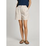 Pepe Jeans - Henar - Korte Broek - Vertikaal Gestreept - Hoge Taille