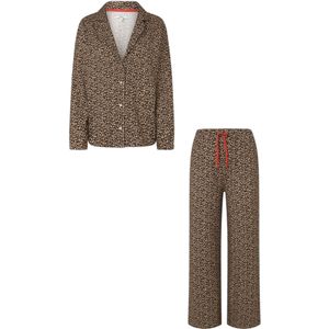 Pepe Jeansvoor vrouwen. PLU20052 Dieren pyjama set bruin (L), Homewear, Katoen, Duurzaam