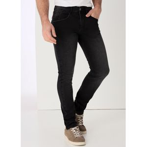 Six Valvesvoor mannen. 500181404 Slim fit jeans zwart (28), Casual, Katoen, Denim