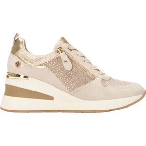 Xtivoor vrouwen. 14437701-BEIGE Sportschoenen 144377 beige (37), 3 tot 5 cm, Ritssluiting, Casual