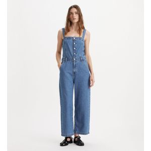 Levi'svoor vrouwen. A8648-0001 Drea lange salopette blauw (L), Casual, Katoen, Mouwloos / spaghettibandjes