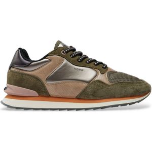 HOFFvoor vrouwen. 22402001 Leren sportschoenen Ljubljana groen (38), Leer, Plat, Veters, Casual