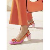 Hispanitas - Helphoogte 6,5cm - Leren Schoenen - Rood - Pumps