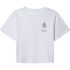 Pepe Jeansvoor jongens. PG503131 Nova T-shirt wit (140cm), Casual, Katoen, kinderkleding