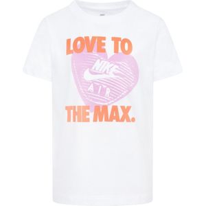 Nikeunisex voor kinderen. 36M834 Love To Max T-shirt wit (3años= 92/98 cm), Casual, Katoen, Korte mouwen, kinderkleding