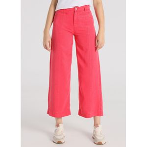 Lois Jeansvoor vrouwen. 207952698 Roze lange broek (28), Casual, Synthetisch