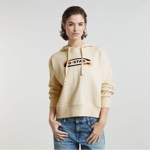 G-Starvoor vrouwen. D25519-D427-3873 Old Skool Logo sweatshirt marine (XL), Casual, Biologisch katoen, Duurzaam, Marineblauw