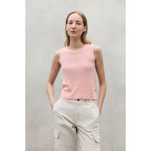 ECOALFvoor vrouwen. MCWGATSLEKNE0560S24-000 Leknes T-shirt wit (L), Casual, Synthetisch, Mouwloos / spaghettibandjes