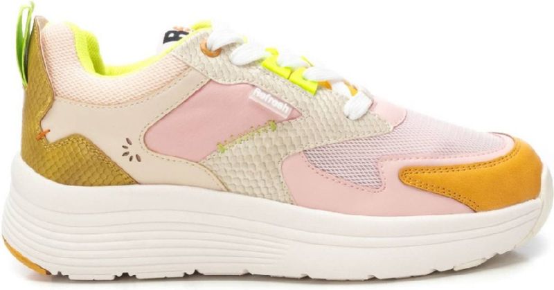 Refresh - 17285304 - Dames Sneakers - Veelkleurig - Plat - Vetersluiting
