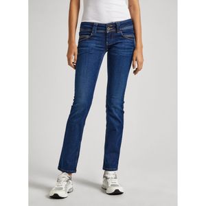 Pepe Jeansvoor vrouwen. PL204586XW5 Blauwe Slanke Jeans (30/32), Casual, Katoen, Denim