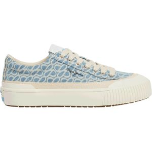 Pepe Jeansvoor vrouwen. PLS31562 Ben Thelma Sneakers blauw (39), Stof, 3 tot 5 cm, Veters, Casual