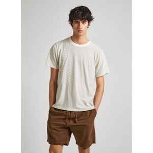 Pepe Jeansvoor mannen. PM509387 Carlisle beige T-shirt (XL), Casual, Katoen, Korte mouwen, Duurzaam