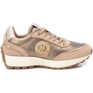 Carmelavoor vrouwen. 16199702-NEGRO Leren sportschoenen 161997 zwart (37), Leer, Plat, Veters, Casual