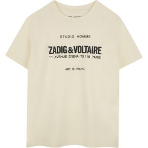 Zadig & Voltaireunisex voor kinderen. X60372 T-shirt korte mouw wit (4Años= 102cm), Casual, Korte mouwen, Biologisch katoen, Duurzaam, kinde