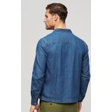 Superdry - M4010831A - Overhemd - Blauw - Katoen - Lange Mouwen