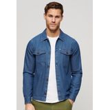 Superdry - M4010831A - Overhemd - Blauw - Katoen - Lange Mouwen
