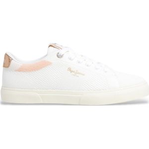 Pepe Jeans - Kenton Knit Sneakers - Wit - Synthetisch - Casual