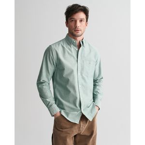 Gantvoor mannen. 3000200 Regular Fit Oxford Overhemd turquoise (S), Casual, Katoen, Lange mouwen