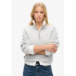 Superdryvoor vrouwen. W2012215A Athletic Essentials halfritssweatshirt grijs (M), Casual, Katoen