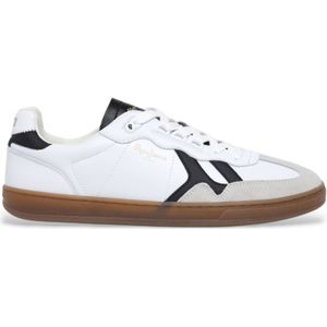 Pepe Jeans - Ball Class - Sneakers - Kleurcontrast - Koe-suède - Gerecycled Leer