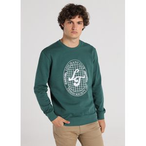 Lois Jeansvoor mannen. 166033013 Elite Graphic Hoodless Sweatshirt groen (S), Casual, Katoen