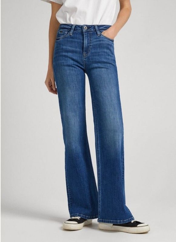 Jeans - Blauw - Katoen - Flare Pasvorm - Zachte Stretch Denimstof