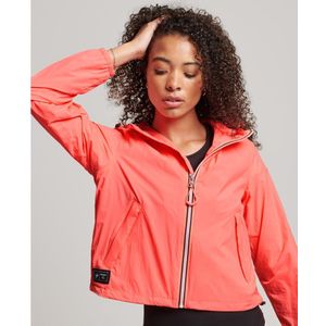 Superdryvoor vrouwen. W5011431A Lichtgewicht jack met Code Standard logo oranje (S), Casual, Nylon, Lange mouwen, Koraal