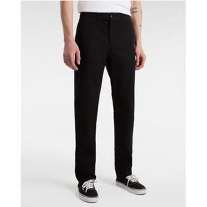 Vansvoor mannen. VN000HZABLK1 Authentieke zwarte getailleerde chino broek zwart (32/34), Casual, Katoen