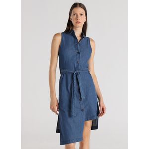 Victorio & Lucchino, V&Lvoor vrouwen. 340458143 Denim mouwloze korte jurk blauw (XS), Casual, Katoen, Mouwloos / spaghettibandjes