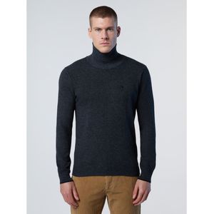 North Sailsvoor mannen. 699777 Schildpadhals trui 12Gg zwart (M), Casual, Polyamide