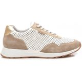 Carmela - Damestrainer - Beige - Leer - Casual