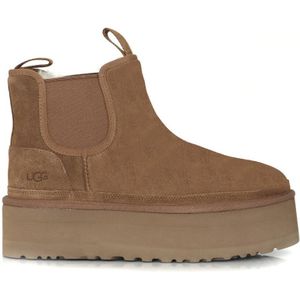 UGGvoor vrouwen. 1134526 Leren laarzen W Neumel platform Chelsea bruin (41), Leer, 3 tot 5 cm, Geen, Casual