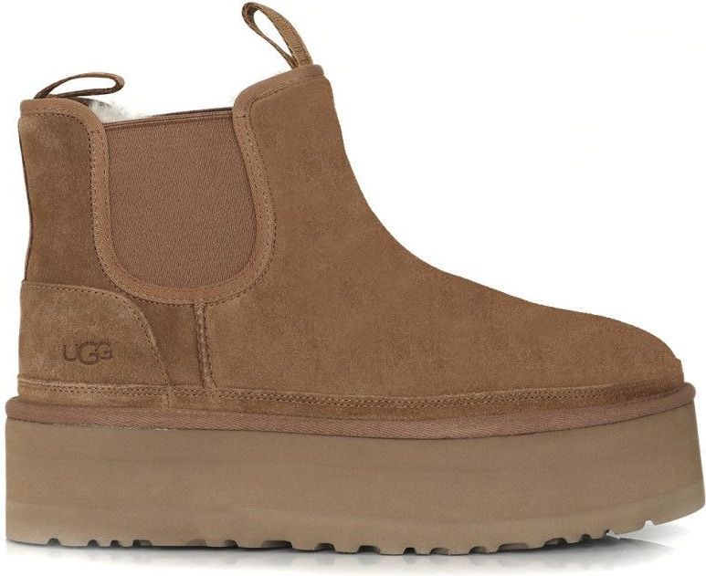 UGGvoor vrouwen. 1134526 Leren laarzen W Neumel platform Chelsea bruin (41), Leer, 3 tot 5 cm, Geen, Casual