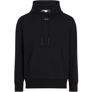 Calvin Kleinvoor mannen. K10K112871 Sweater Nano Logo zwart (L), Casual, Biologisch katoen, Duurzaam