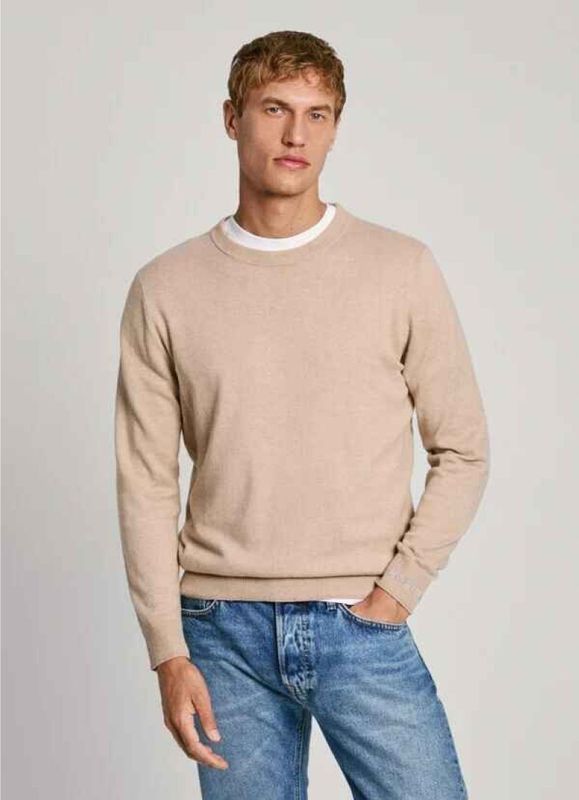 Pepe Jeansvoor mannen. PM702469 Nieuwe Andre beige trui (L), Casual, Katoen