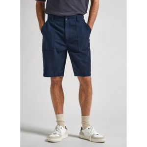 Pepe Jeansvoor mannen. PM801088 Bermuda regular vermoeidheid marine (33), Casual, Katoen, Marineblauw