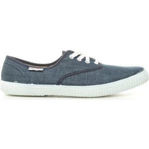 Victoriavoor vrouwen. 106653 Klassieke denim sportschoenen (35), Blauw, Stof, Plat, Veters, Casual